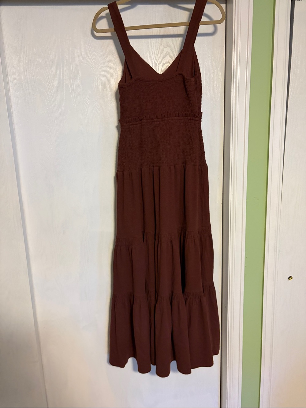 Anthropologie Brown Knit Maxi Dress - Picture 5 of 6